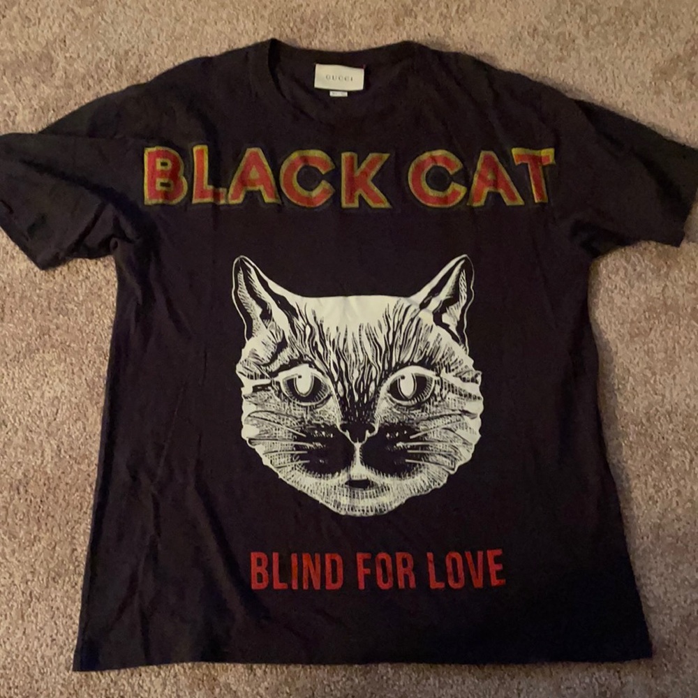 Authentic Gucci Blind for love Cat t shirt- XL